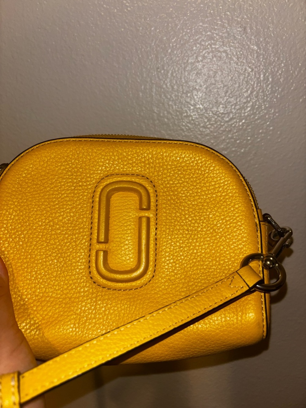Marc Jacobs The Shutter Crossbody Bag Yellow Leather Silver Hardware - Picture 2 of 9